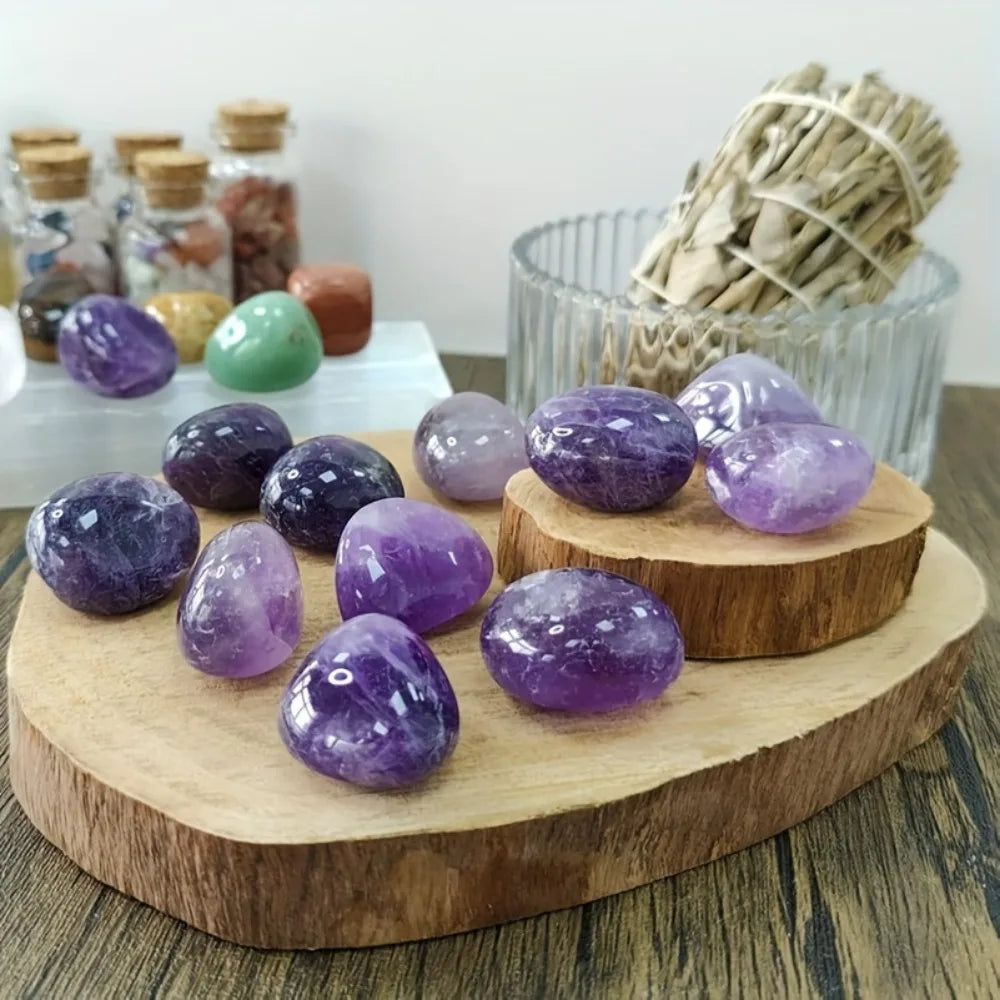 Traum-Amethyst Kieselsteine – Natur Deko, Duftdiffusor & Heilsteine