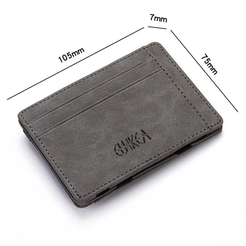 Schlanke Mini Brieftasche Herren Kartenhalter mit Reißverschluss Münzfach