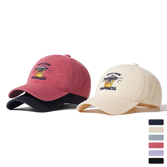 Unisex Baumwoll Baseballkappe mit Cartoon Katze Stickerei, verstellbar - Yabubest - Home & More
