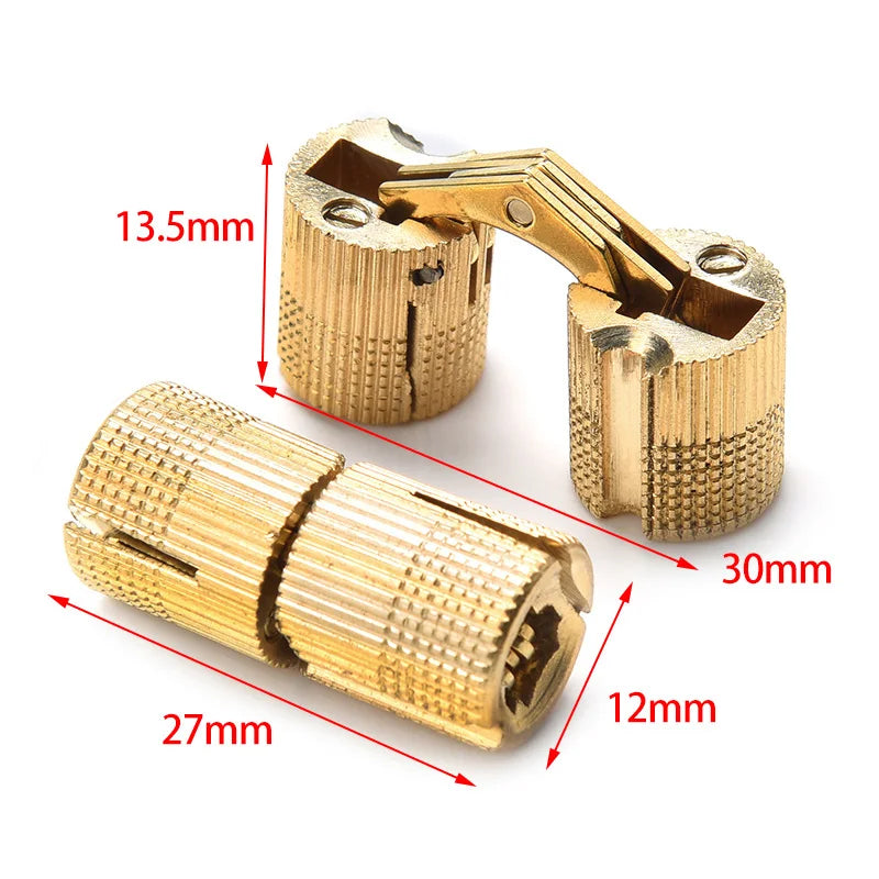 Messing Möbelscharniere 8-12 mm, leise - robust für Möbel und Türen