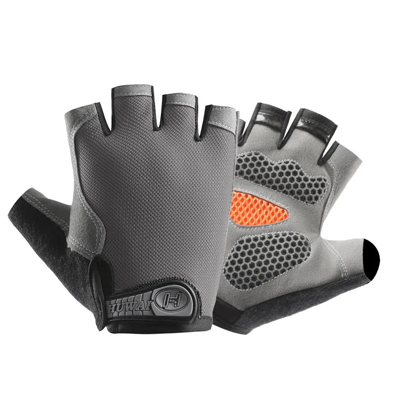 Atmungsaktive Anti-Rutsch Fitness- - Fahrradhandschuhe Halb Finger, 8 Farben