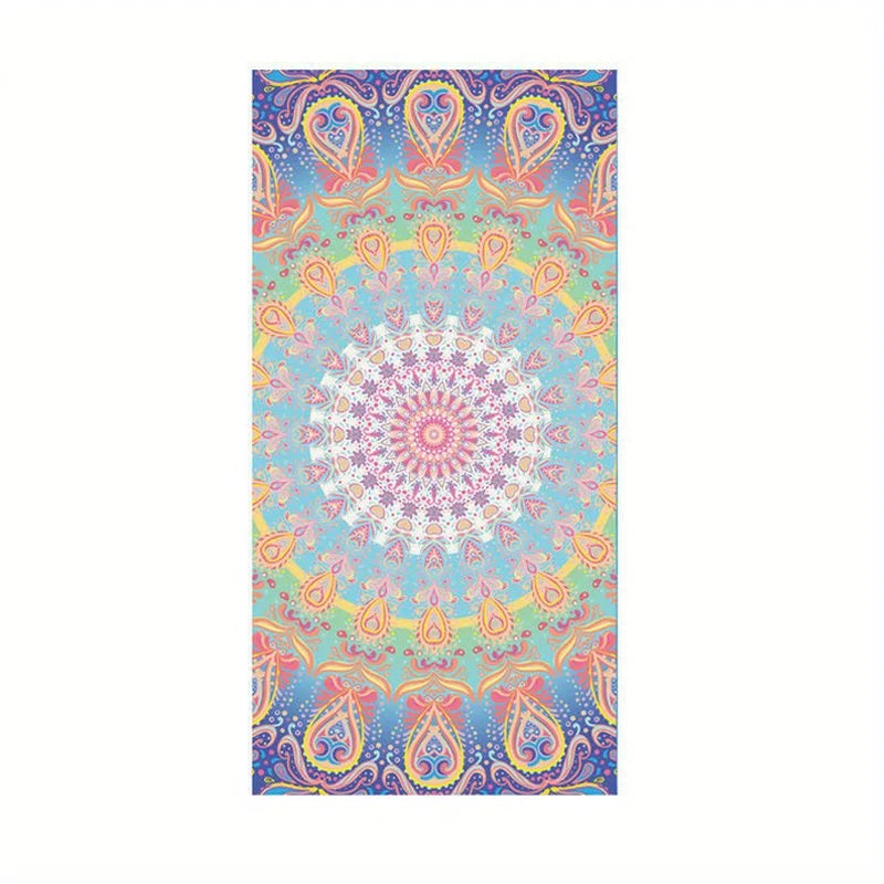 Schnelltrocknendes tropisches Mandala Strandtuch weich und saugfähig