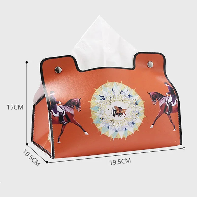 Leder Tissue Box Retro Stil Wasserdicht für Auto Wohnzimmer Bad
