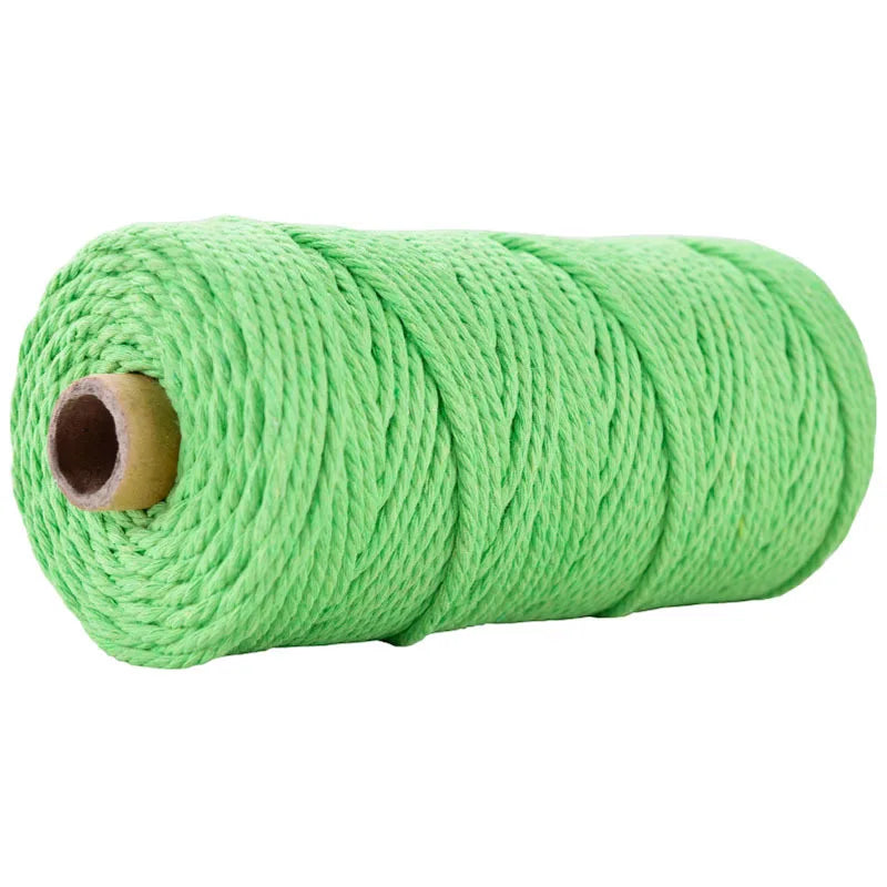100 m Rolle bunte 3 mm Baumwollschnur für DIY und Dekoration