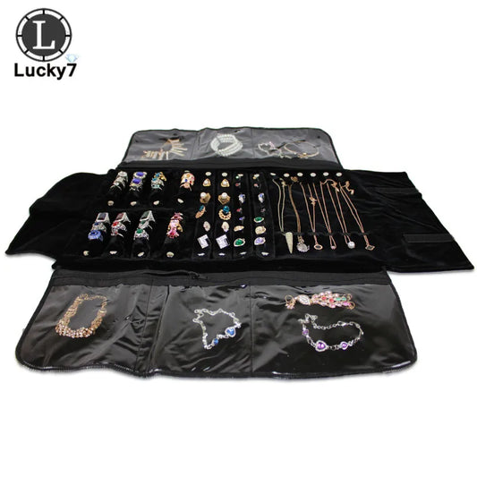 Samt Schmuckrolle Reise Organizer – Sicherer Schutz für Ringe & Ketten