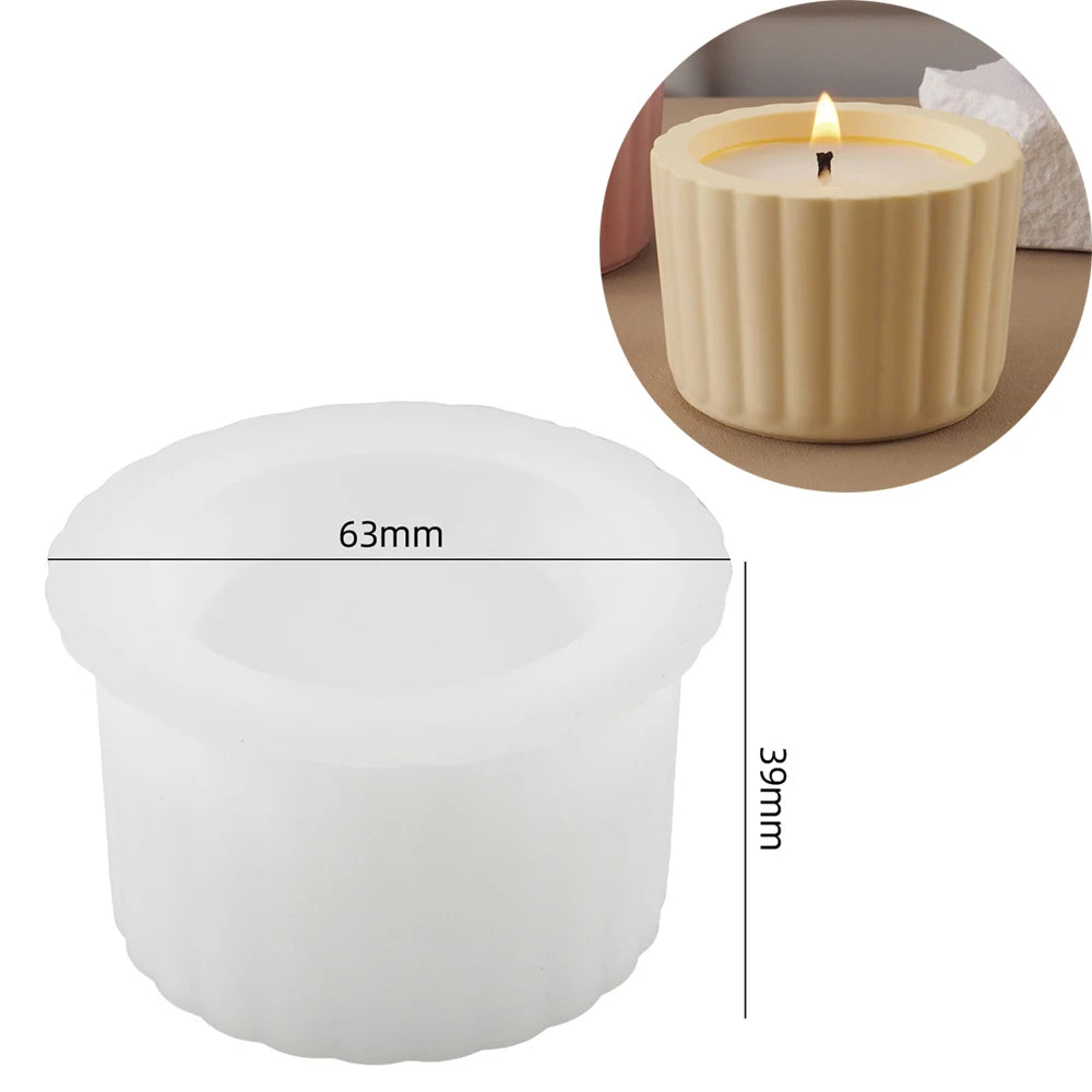 Runde Silikonform für DIY Beton Guss Kerzen Blumentopf Formen