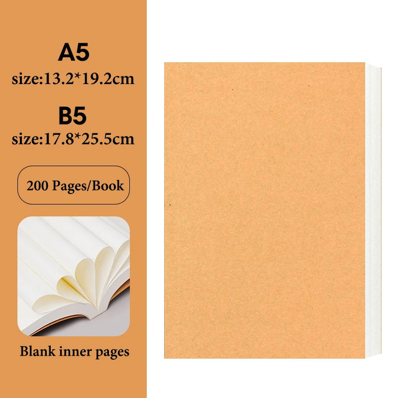 Vielseitiges Notizbuch mit Kraft-Einband für Notizen und Skizzen