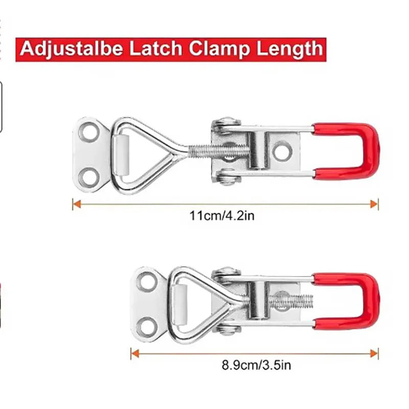 Robuste einstellbare Eisen-Schnalle Lock Clamp mit rotem Griff, 1-2 Stück