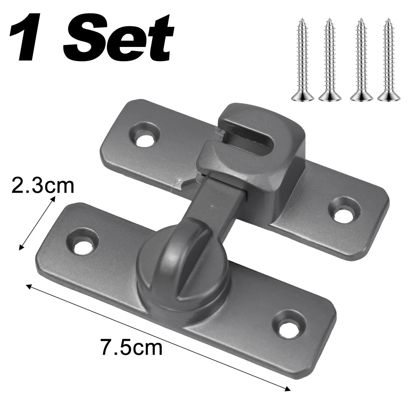 Robustes Aluminium-Schiebetürschloss 90°/180°, 1-5 Stück, sicher - flexibel
