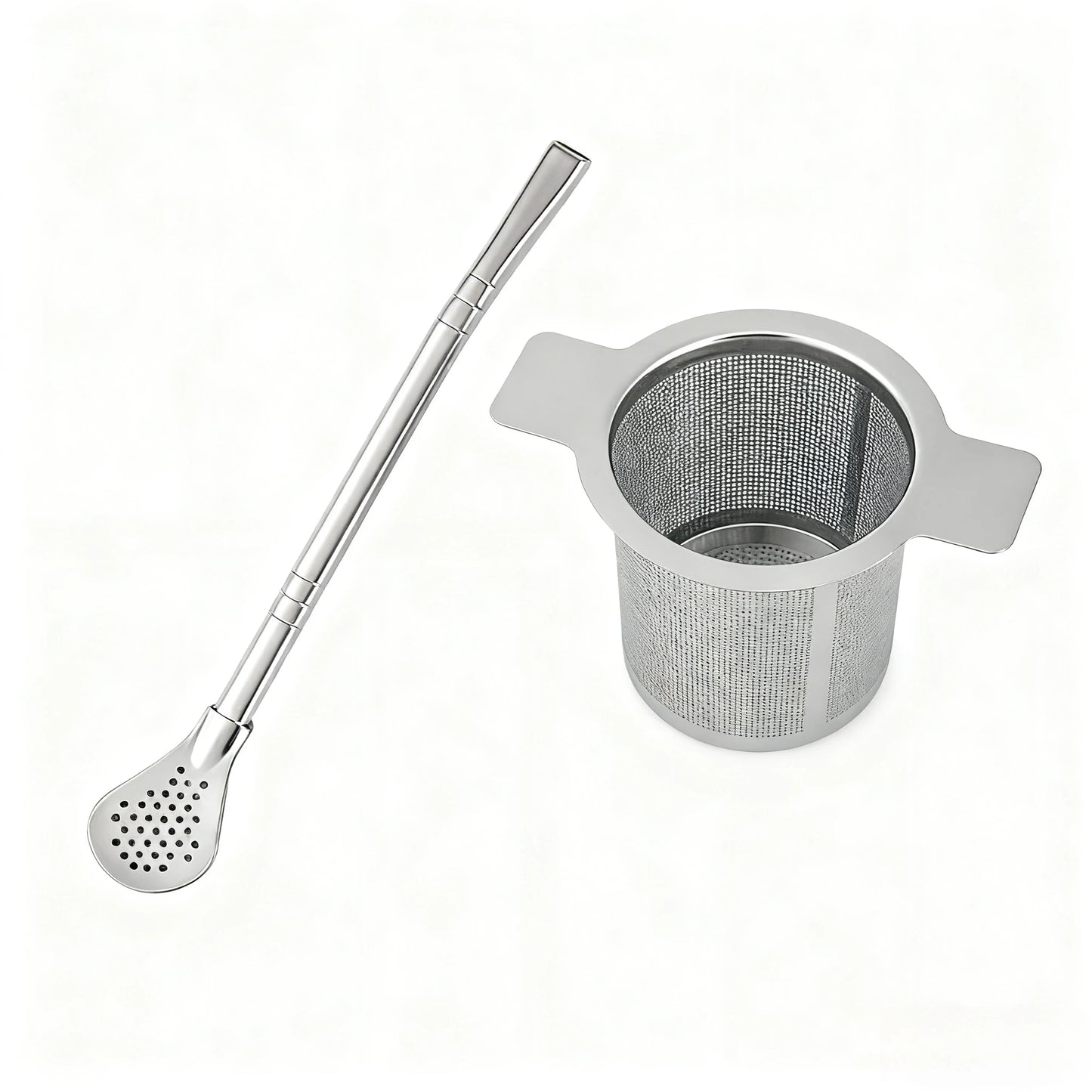 Edelstahl Teefilter Ei mit Löffel für losen Tee Kaffee Kräuter