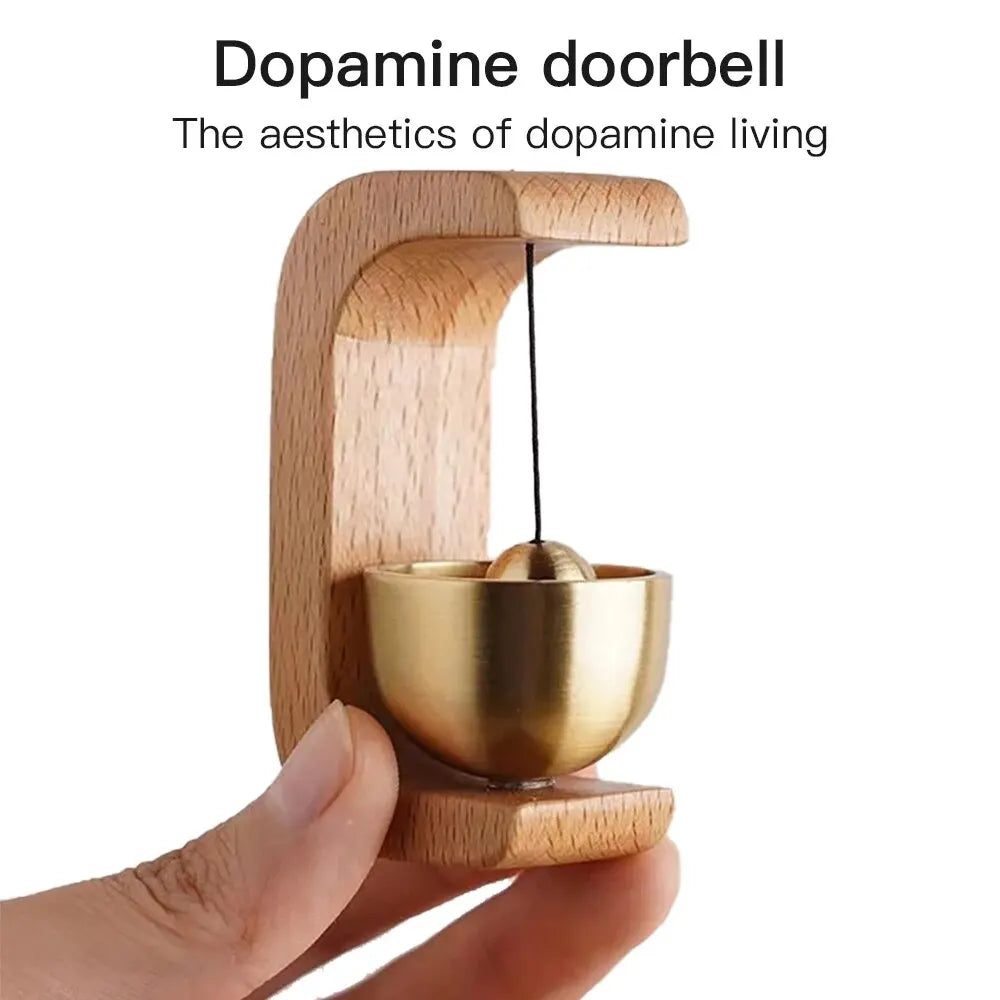 Magnetische Dopamin-Windglocke aus Buche - Kupfer – Klang für Wohlbefinden