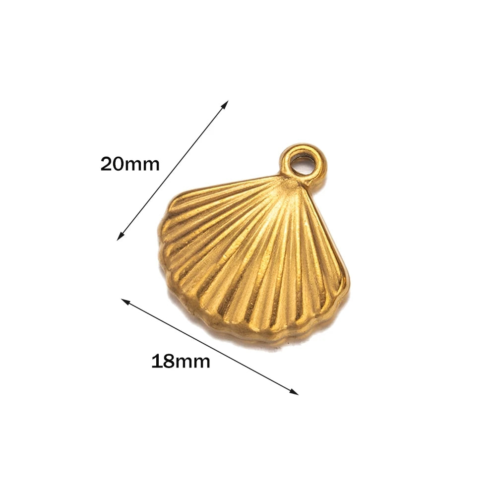 5er Set Edelstahl Charms Gold für Schmuckherstellung DIY Zubehör