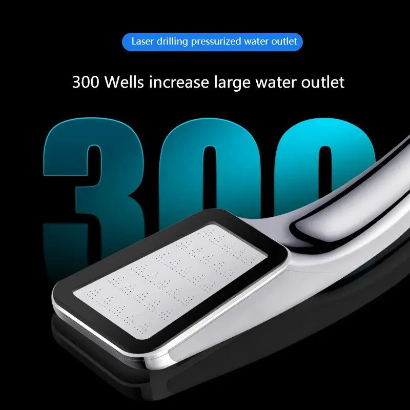 Quadratischer Duschkopf mit 300 Löchern – Starker Wasserdruck - Wassersparfunktion