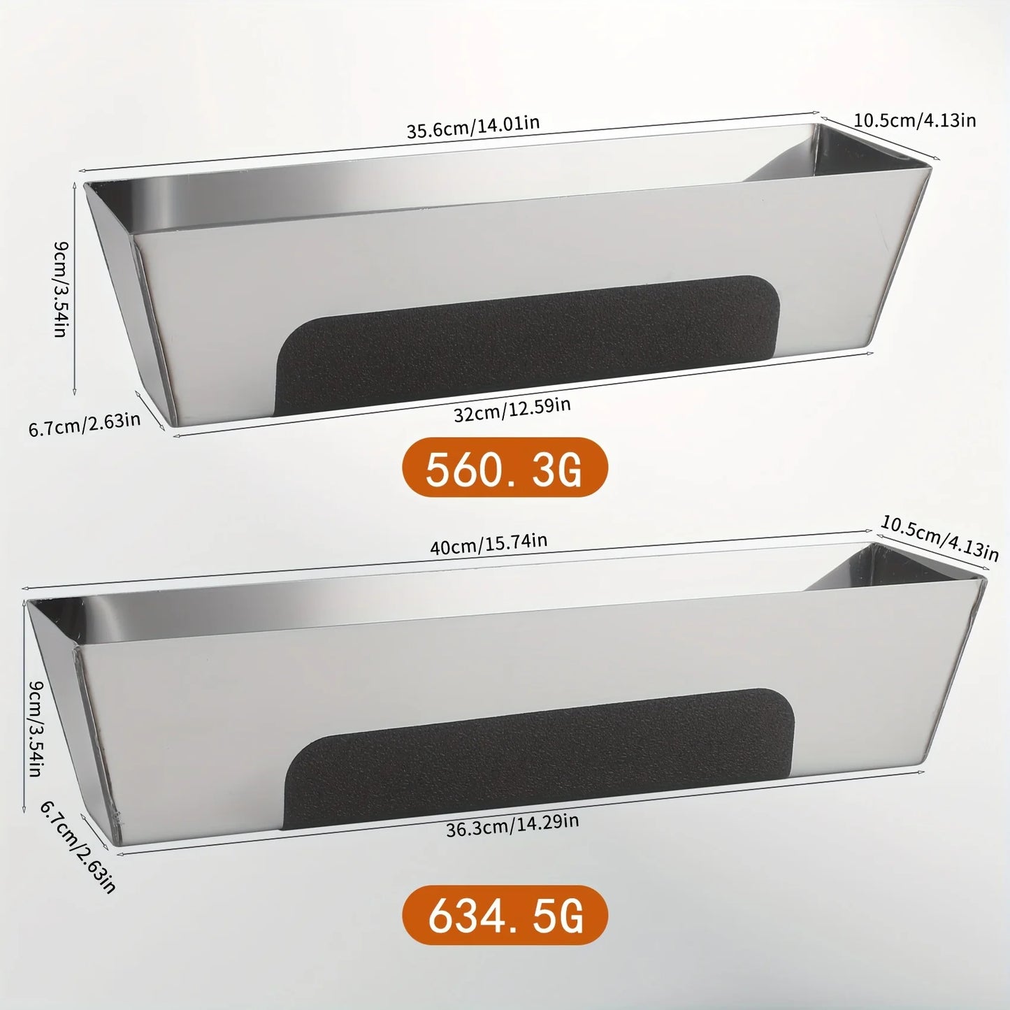 Rostfreie Edelstahl-Schlammpfanne mit rutschfestem Griff – 10/12/14 robust - präzise