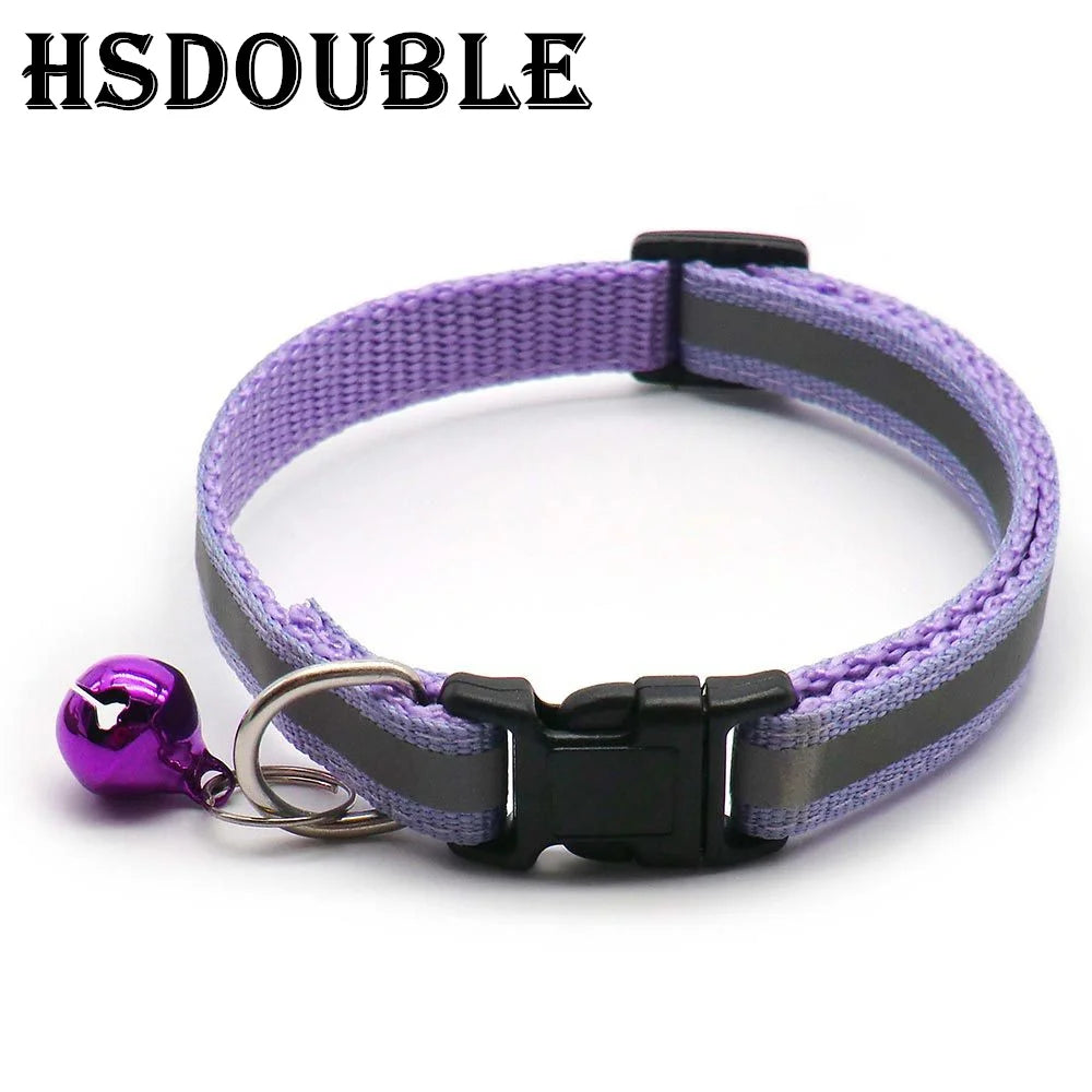 Reflektierendes Katzen- und Hunde-Halsband mit Glocke aus PVC - PP