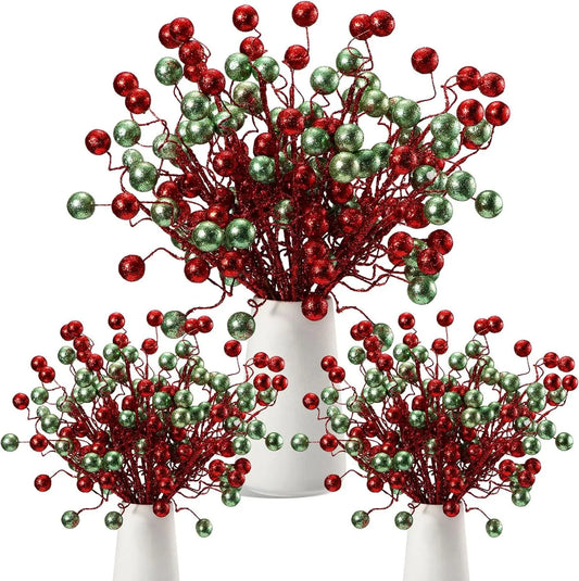 Funkelnde Mini-Kugeln Baumzweige fuer Weihnachtsdeko DIY Festival Party