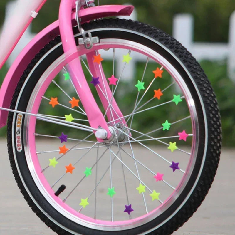 36 bunte Fahrradspeichen Dekorationen Clips für Kinder Fahrrad Rad