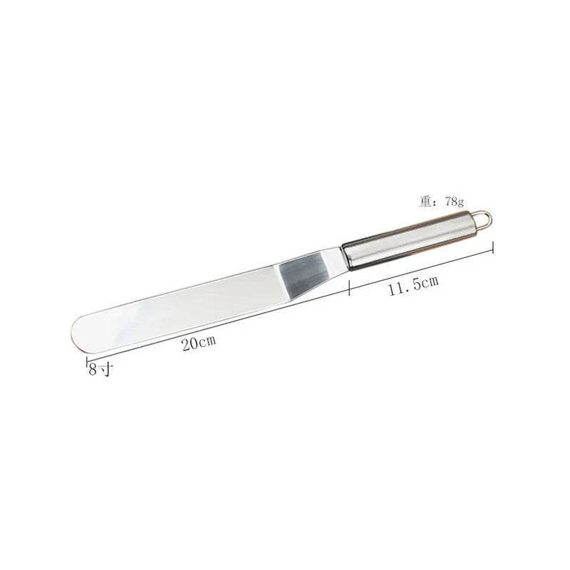 Edelstahl Kuchen-Spachtel 6-12 Zoll | Präzises Cremewerkzeug für Profi - Hobby