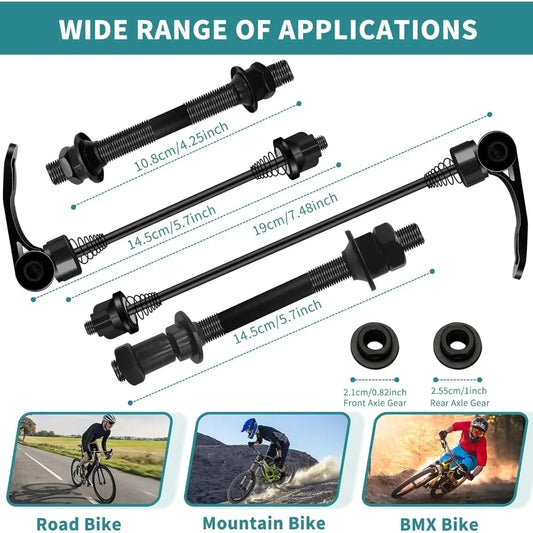 1 Paar MTB Schnellspanner Set für Vorder und Hinterachse aus Legierung-Yabubest - Home & More