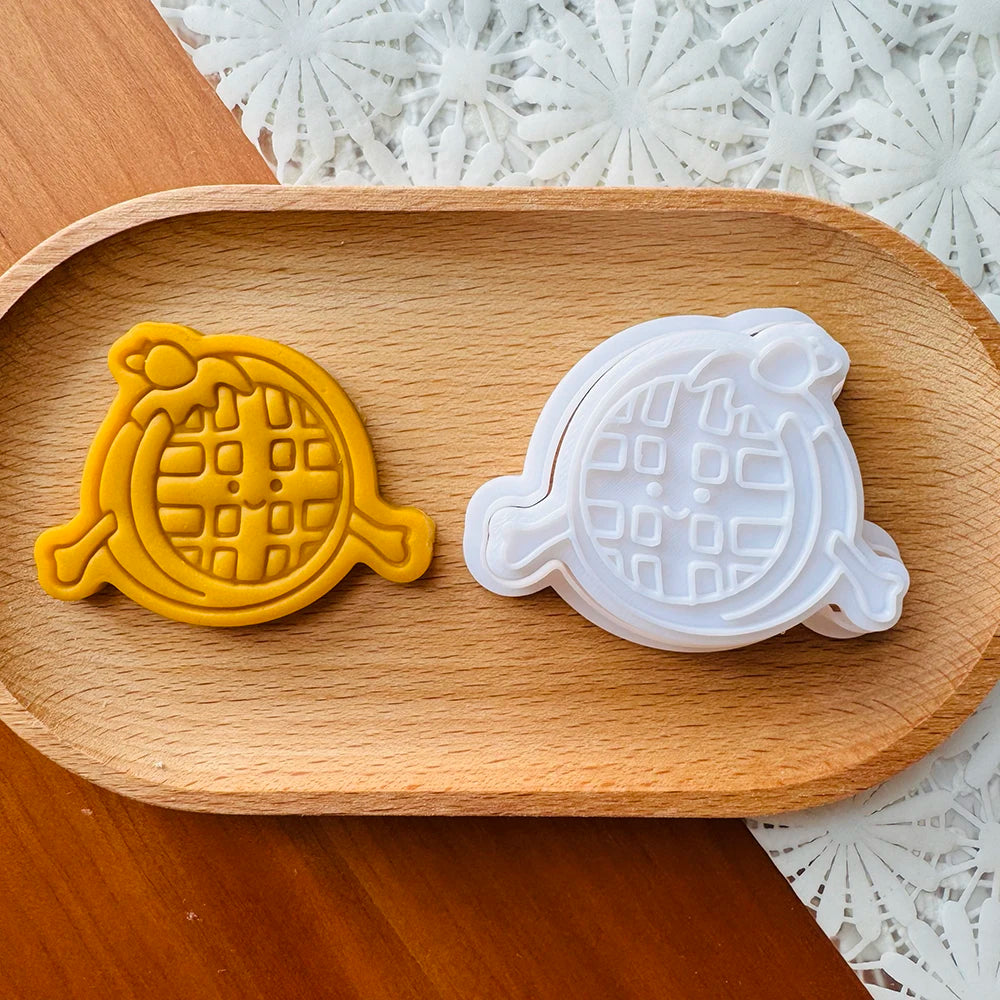 Kreative Backform: Burger - Sandwich Motiv Keksstempel aus PLA Kunststoff