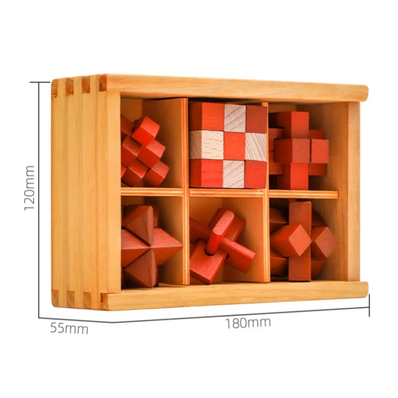 Holz IQ Puzzle Kong Ming Lock Lernspiel für Kinder und Erwachsene