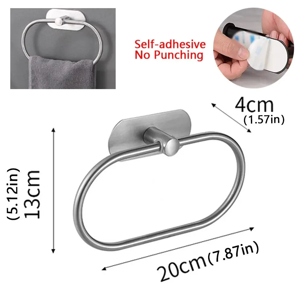 Edelstahl Handtuchhalter Selbstklebend für Bad und Küche