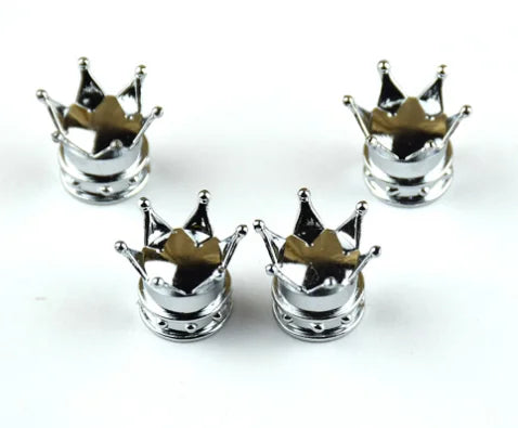 4 Stück Kronen Rad Ventilkappen Kupfer für Auto Motorrad Reifen