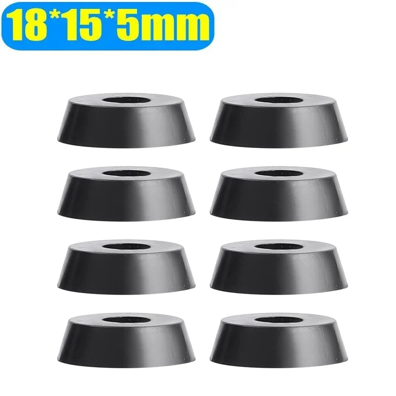 120 Stück Gummi Füße Pads für Möbel Beine Tisch Stuhl Abdeckung Schwarz