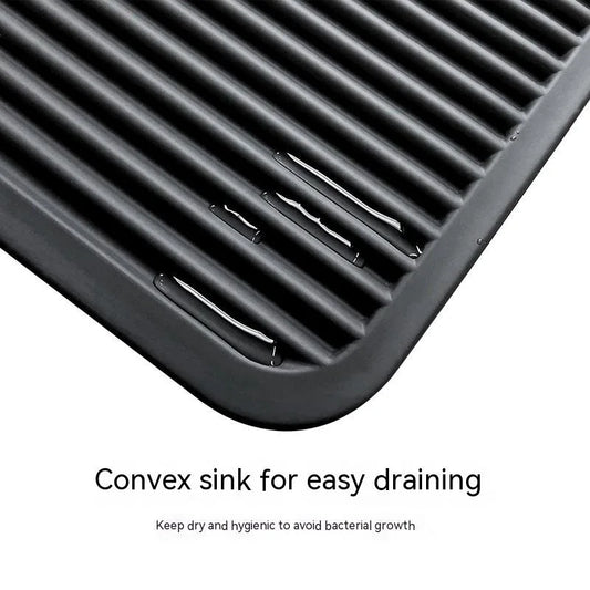 Kieselgel Ablaufpolster aus Bambus rutschfest Wärmeisolierung Küche