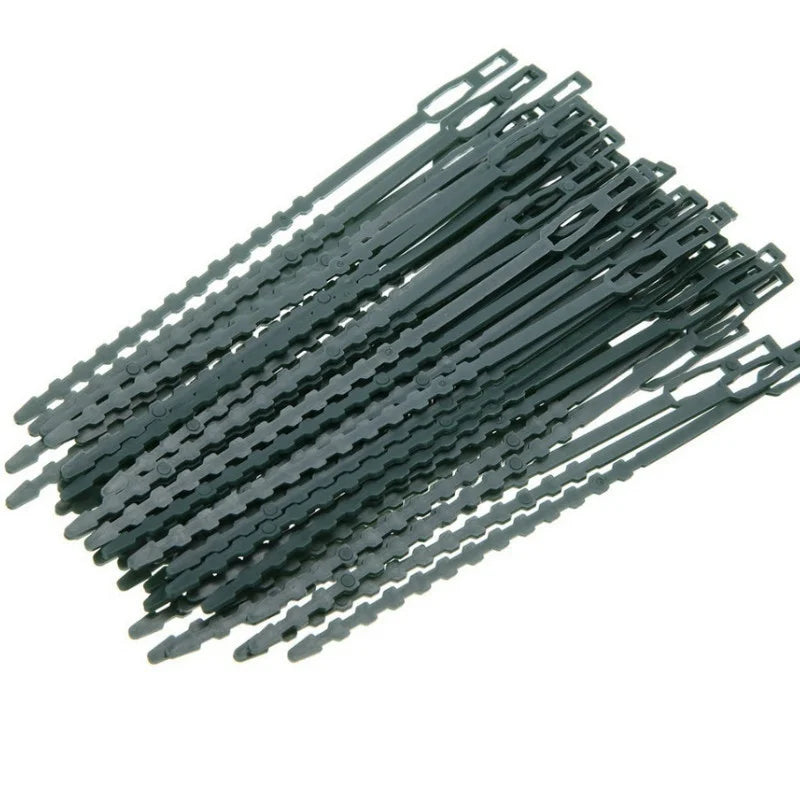 50er Set wiederverwendbare Pflanzenkabelbinder flexibel - wetterfest 13,5cm