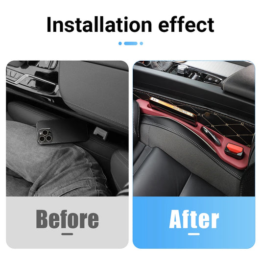 2er Set Auto Sitzlücke Füllstoff Organizer PU Anti-Leck Stopper