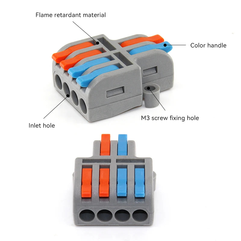 Schnelle - sichere Push-in Kabelanschlüsse 10/30/50 Stück – 220V kompakt