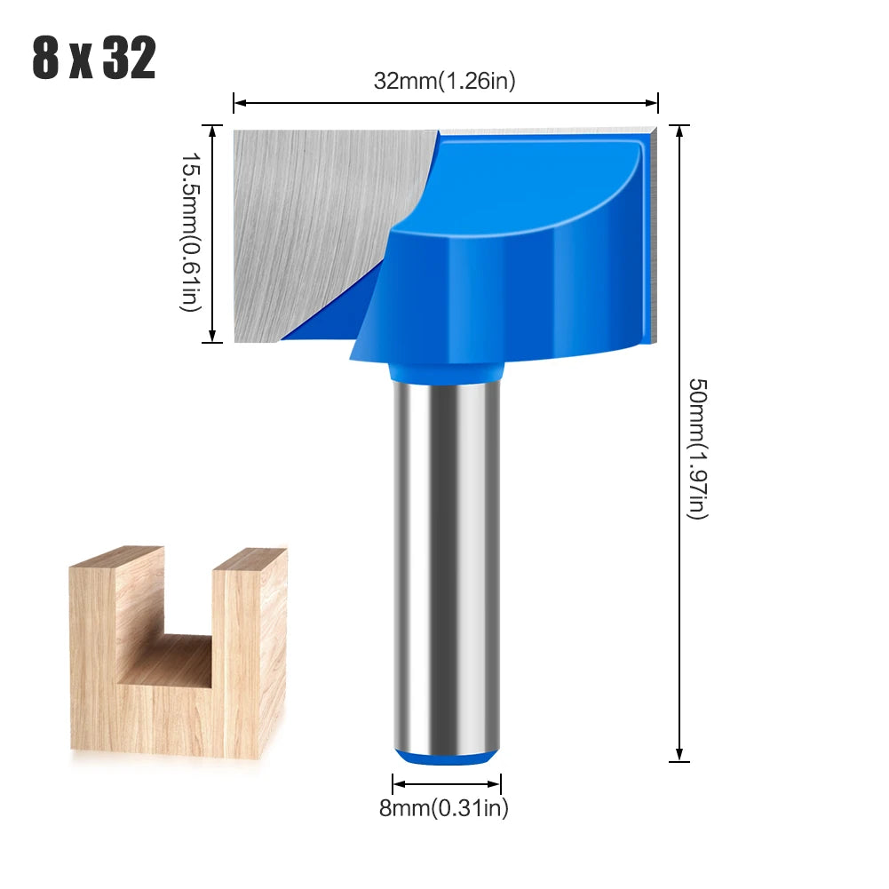 Präzises Holzfräser-Set mit 17 Schlitzschneider-Bits in 8mm Schaft