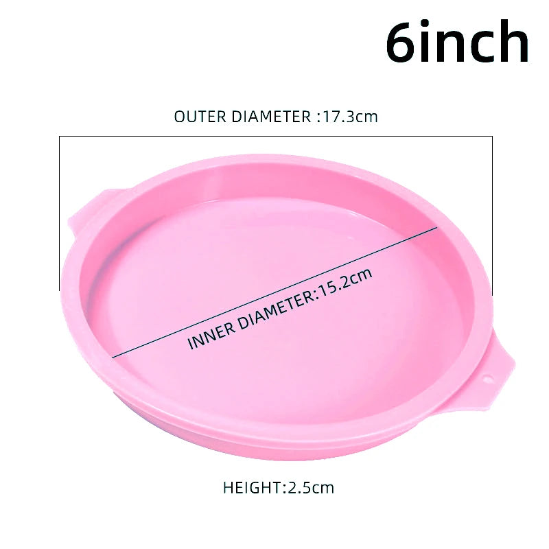 Antihaft Silikon Kuchenform 4/6/8 Zoll – Perfekt für DIY Torten - Backen