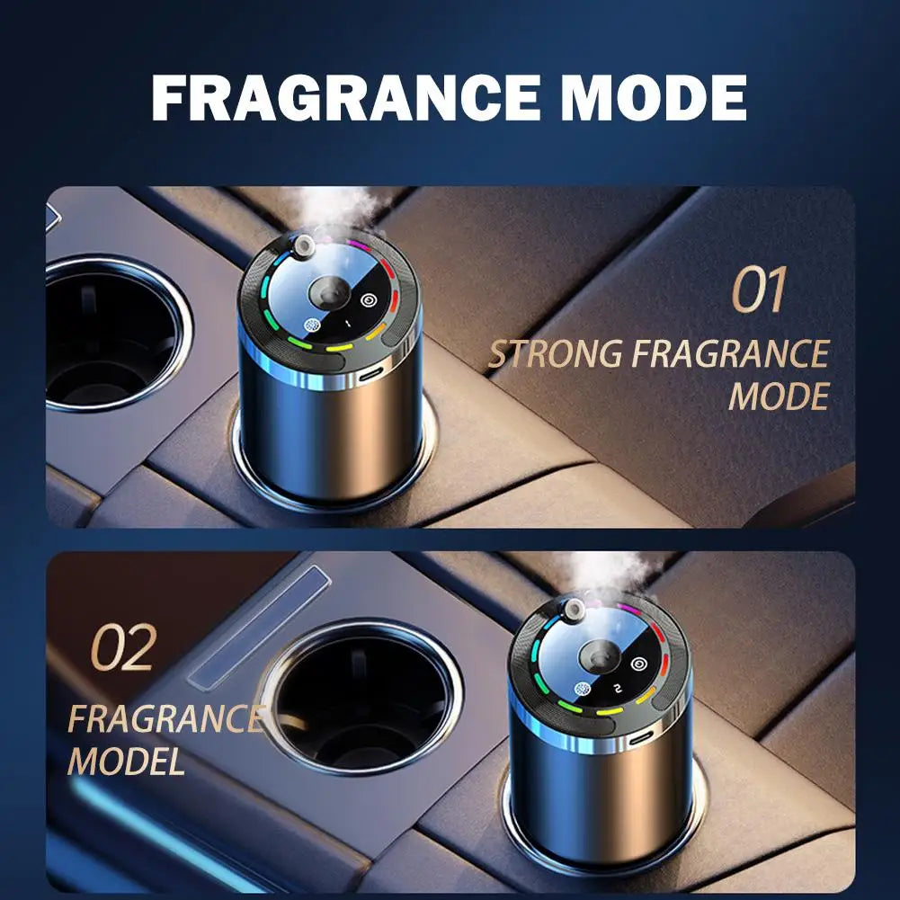 Wiederaufladbarer Auto Lufterfrischer mit 5 Stufen einstellbarem Aroma-Diffusor