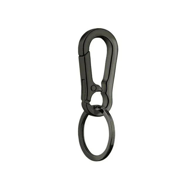 Edelstahl Karabiner Schlüsselanhänger mit Doppelring für Outdoor - Auto