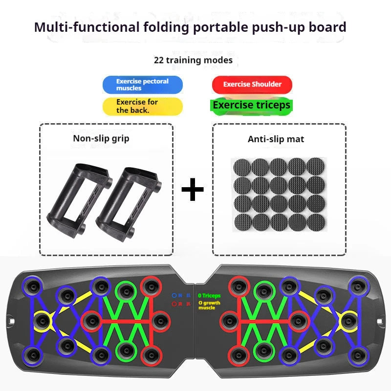 Multifunktionales faltbares Push-Up-Board für effektives Brust- und Kerntraining