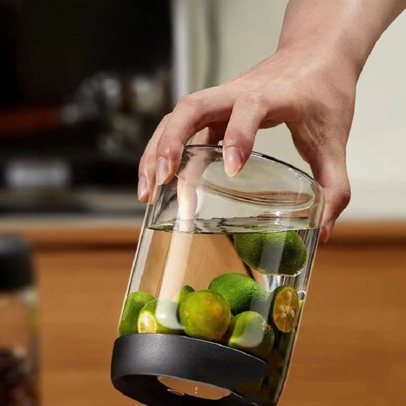 Frischegarantie für Kaffeebohnen: 501ml Vakuum-Glasbehälter, umweltfreundlich