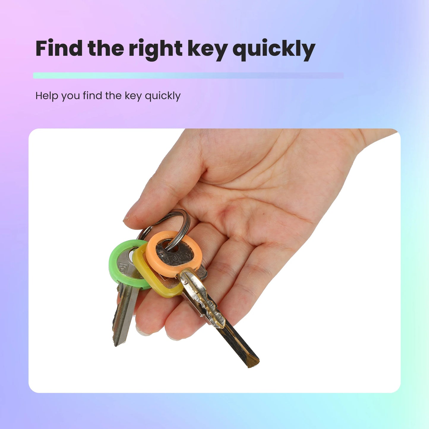 Set 8 bunte Silikon-Tastenkappenabdeckungen mit Braille-Symbolen