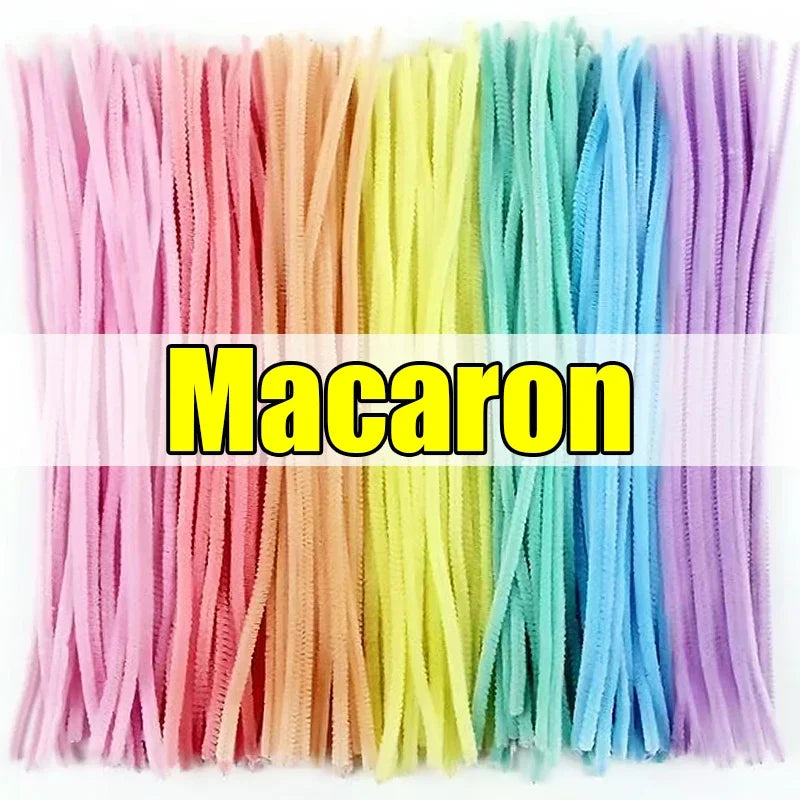 Bunte Plüsch-Stäbchen 30cm 1000 Stück DIY Bastelset für Kinder