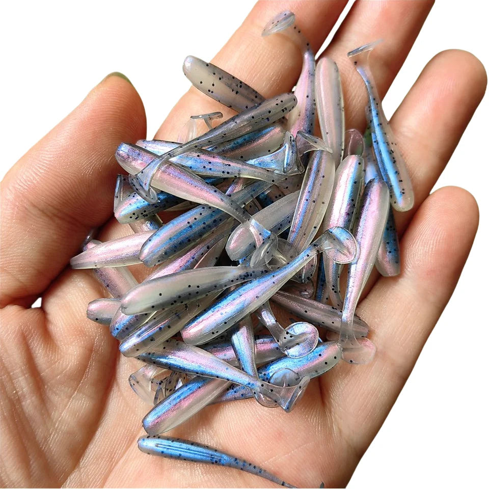 Effektive 50er Micro Köder mit T-Schwanz, 35mm/0,35g – Perfekt für Bass - Hecht