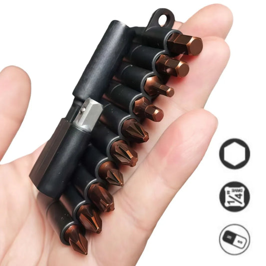 22-teiliges magnetisches Schraubendreher-Bit-Set mit Organizer und Bithalter-Yabubest - Home & More