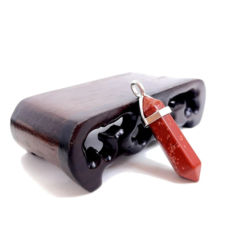 Naturstein Sechseck Stabanhänger – DIY Schmuck, Amethyst, Tigerauge Mix