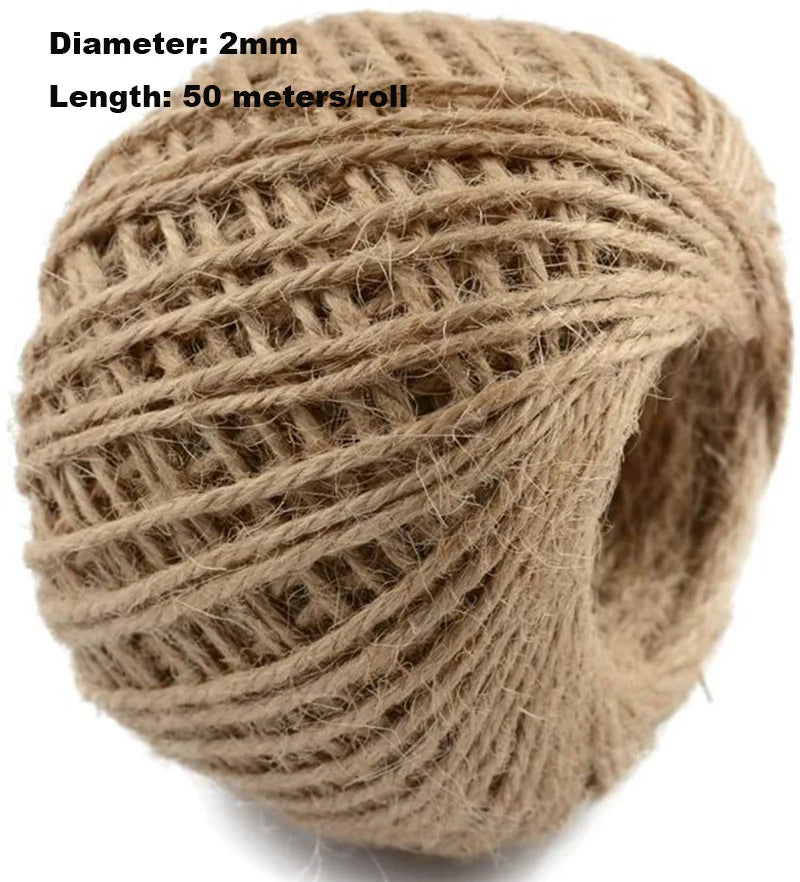 Natürliche Jute Schnur 1 - 2mm – Robust, umweltfreundlich, 50/100m Rolle