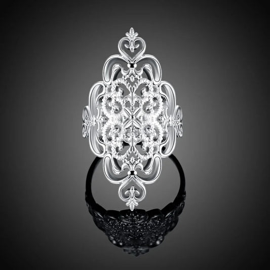 925 Sterling Silber Ring mit Sternmotiv für elegante Anlässe Damen - Herren