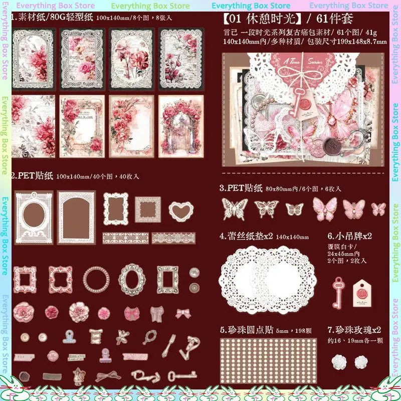 Retro Spitze Multimaterial Itabag DIY Dekoratives Taschenset