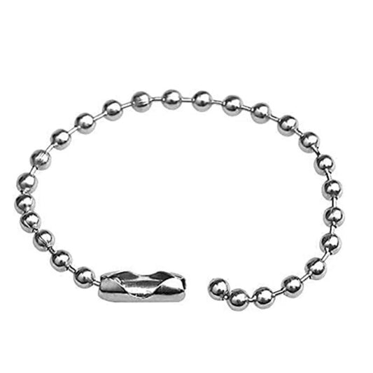 50-teilig Edelstahl-Kugelperlenkette für DIY-Schmuck - Schlüsselanhänger