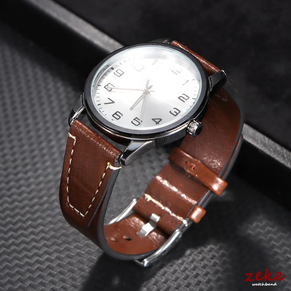 Vintage Ölwachs Leder Uhrenarmband 20mm 22mm mit Pin Schnalle Unisex