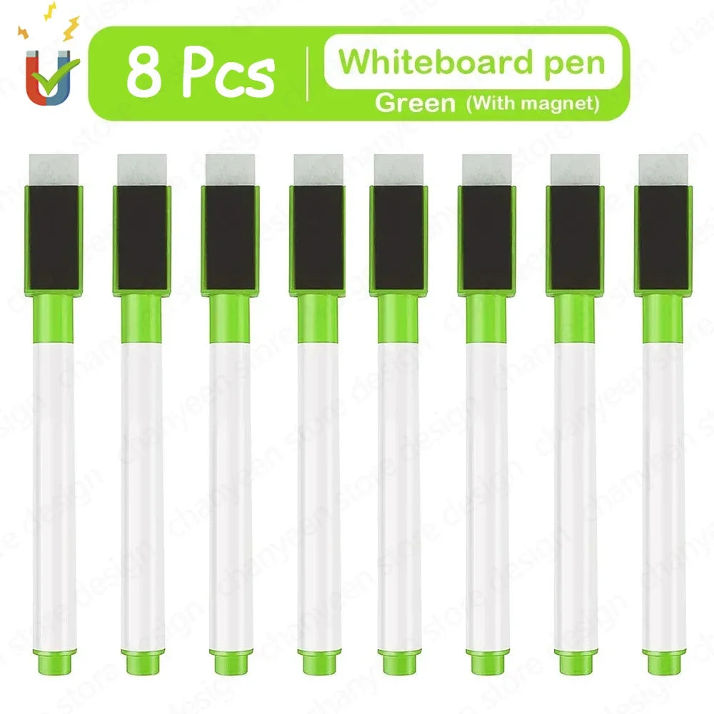Magnetische Whiteboard-Stifte 4/8er Set – Löschbar, farbig - platzsparend