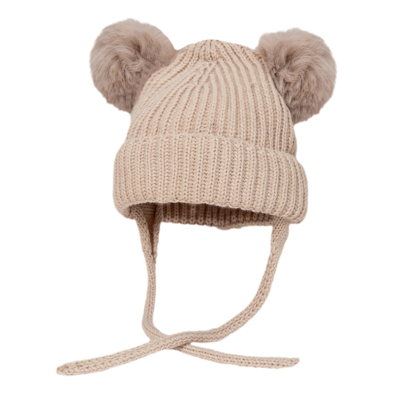 Winter Baby Mütze mit Pompom Gestrickte Beanie für Jungen und Mädchen